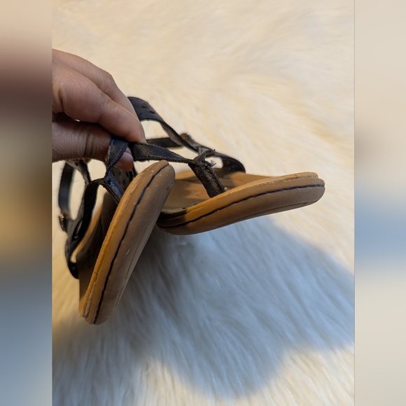 Comfort b.o.c slingback Navy blue women's sandals. - Picture 3 of 7